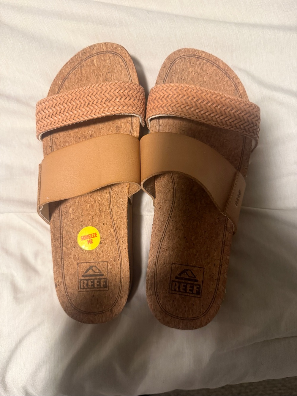 Reef Women's Dual-Strap Slide Sandals in Tan